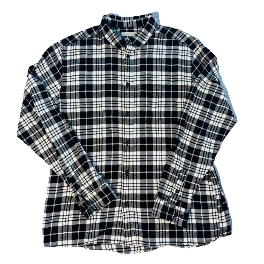 Standard Cloth Black & White Plaid Flannel Shirt Men’s Size L Urban Outfitters